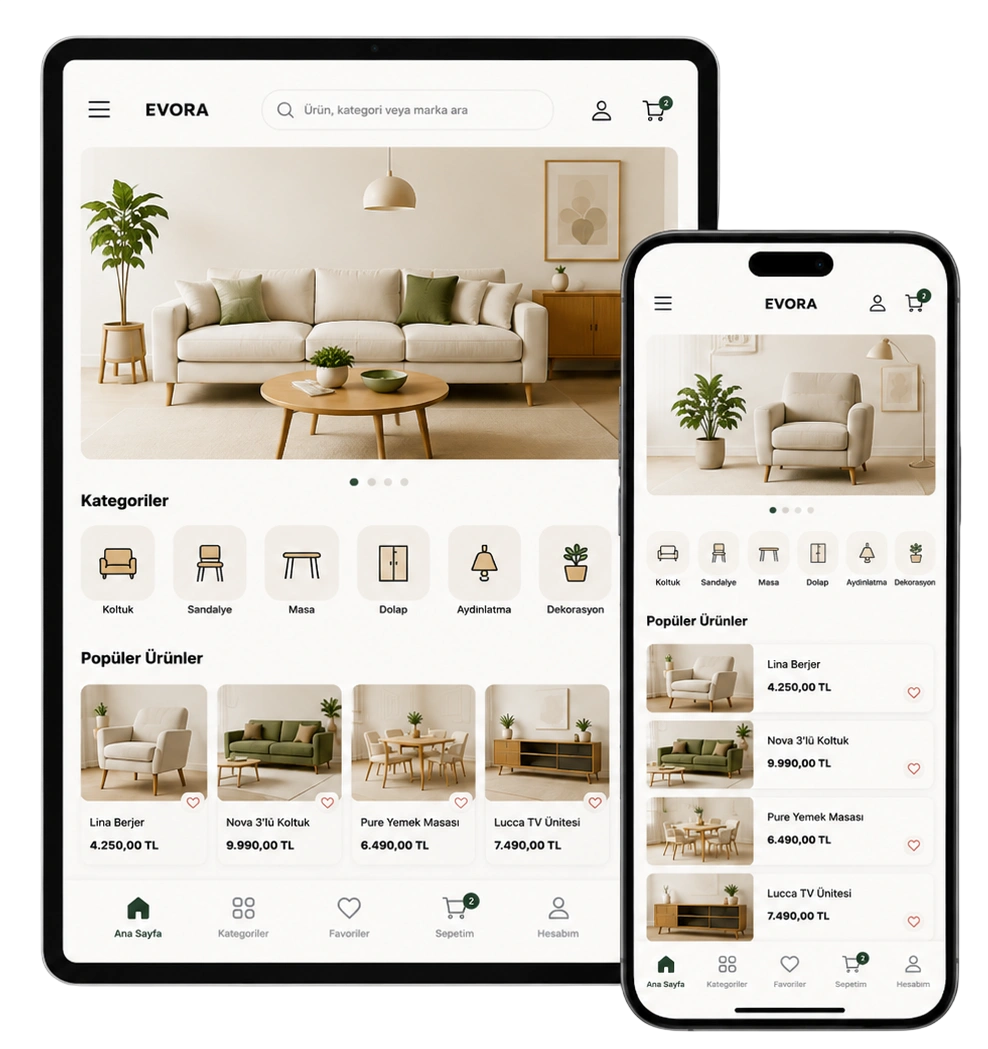 Responsive uyumlu tasarım örneği