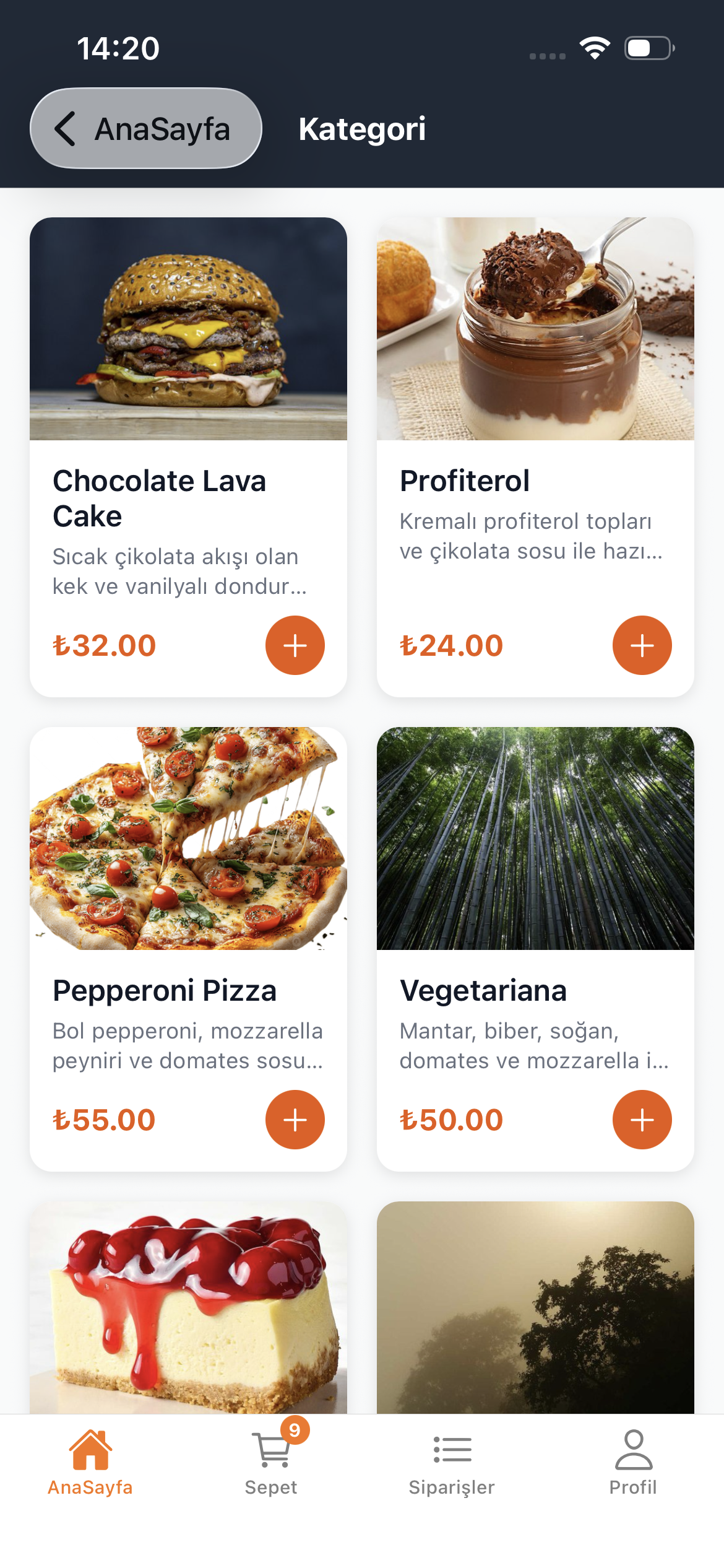 Mobile app screen 2