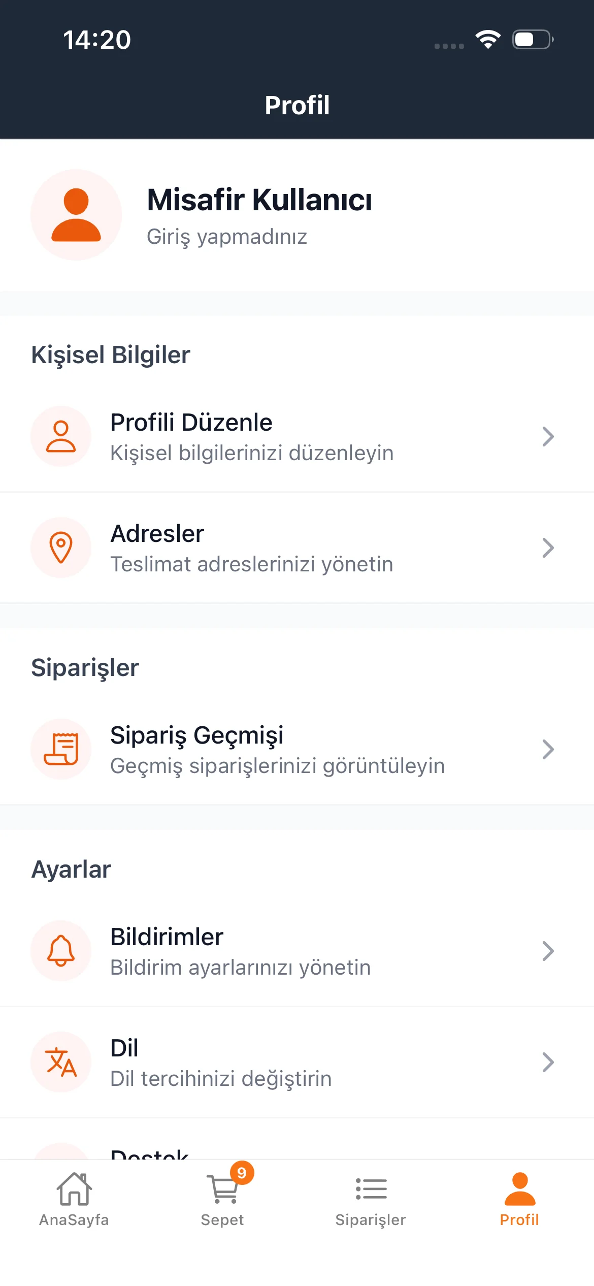 Mobile app screen 5